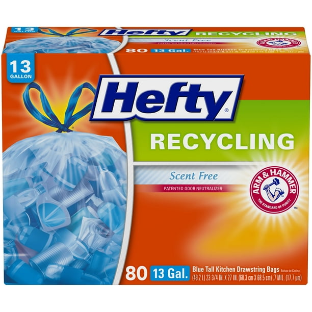 36 Count Clear 30 Gallon Hefty Recycling Bags